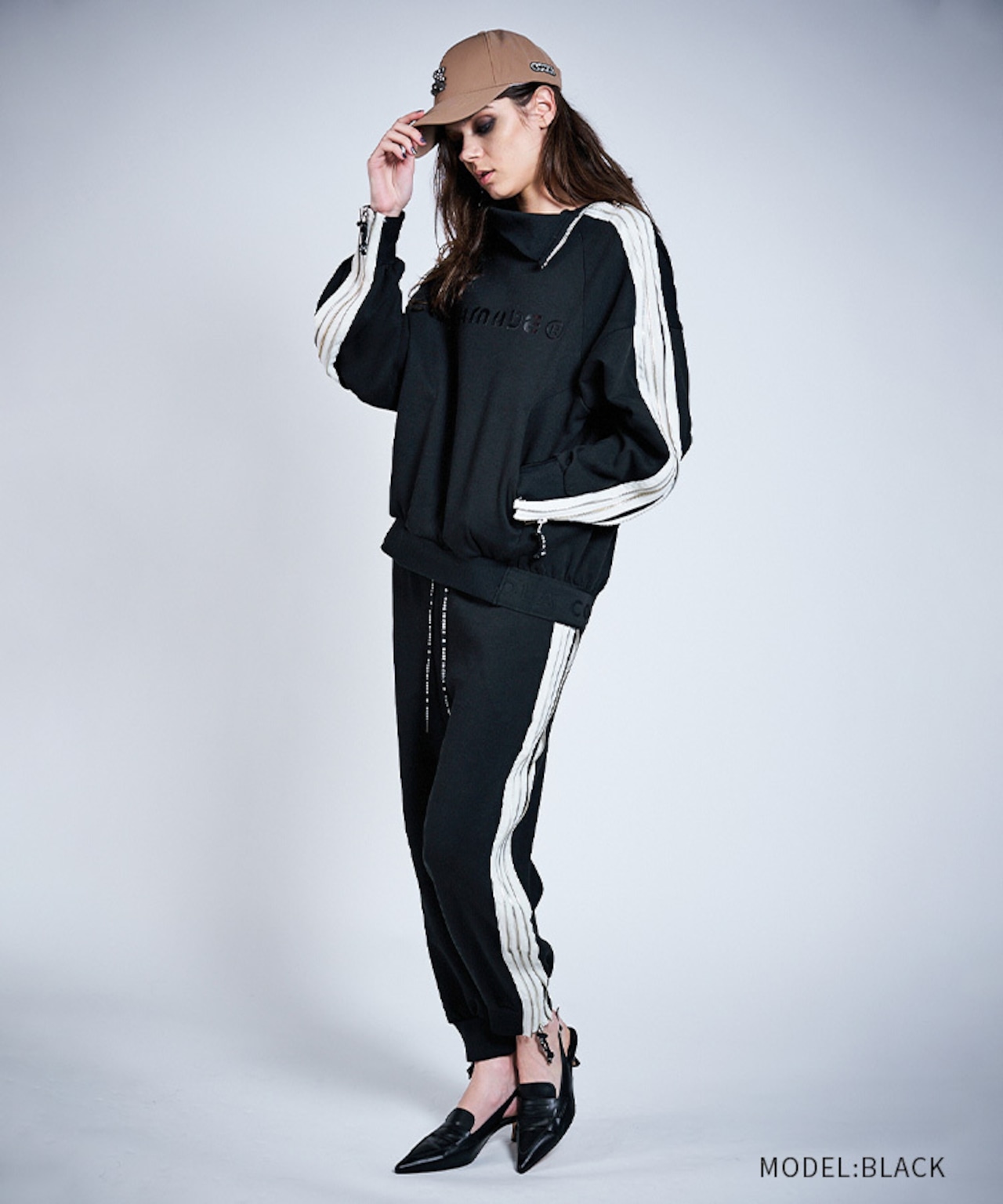 ダブルファスナールーズTOPS (BLACK) CQ-47032