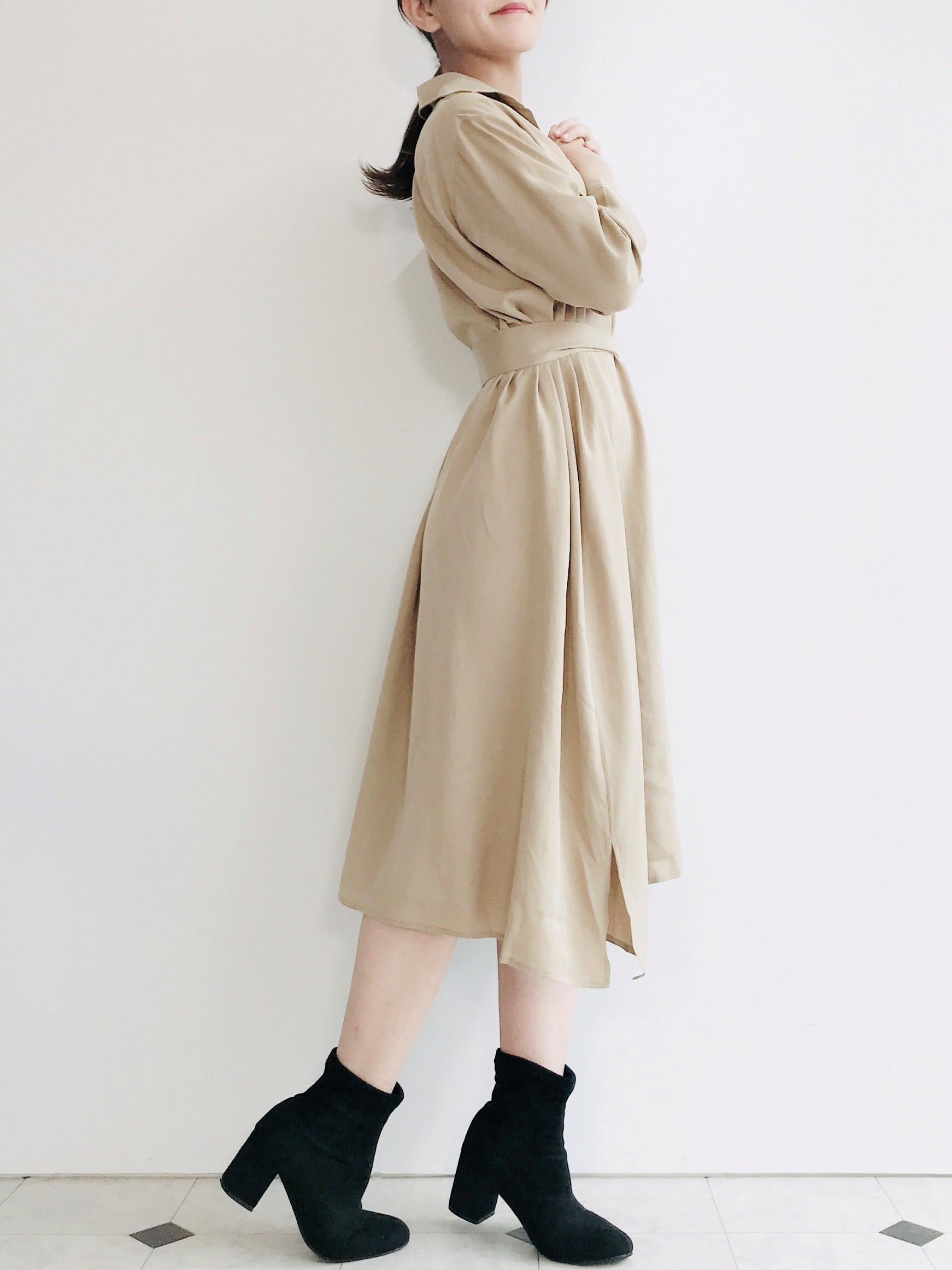 テンセルシャツワンピース Fashfren ファッシュフレン 大人の女性へ向けた着やすくかつアクセントのあるエレガントなお洋服