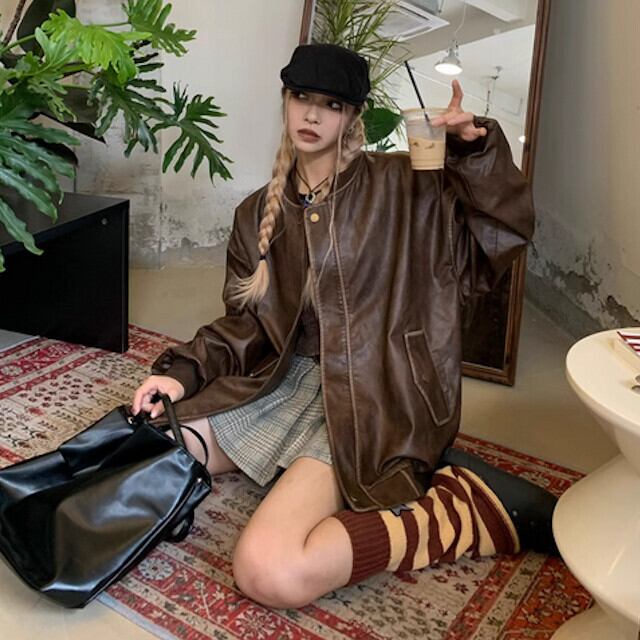 レザージャケット レディース アウター かっこいい ストリート