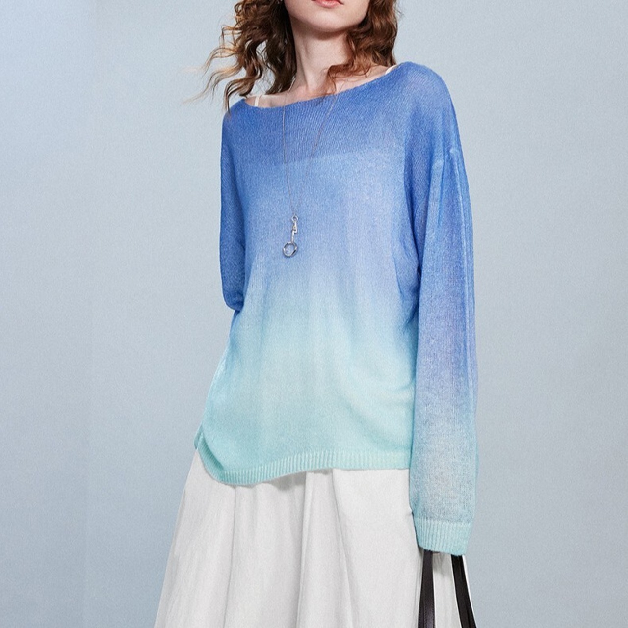 Gradient Sheer Knit Top / グラデーション シアー ニット トップス