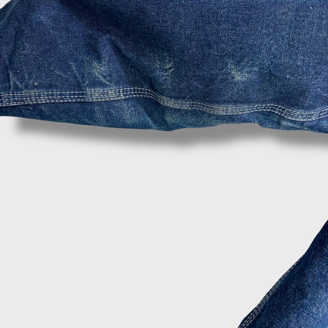 80s SEARS デニムカバーオール　L USA製　裏地ブランケット　シアーズ