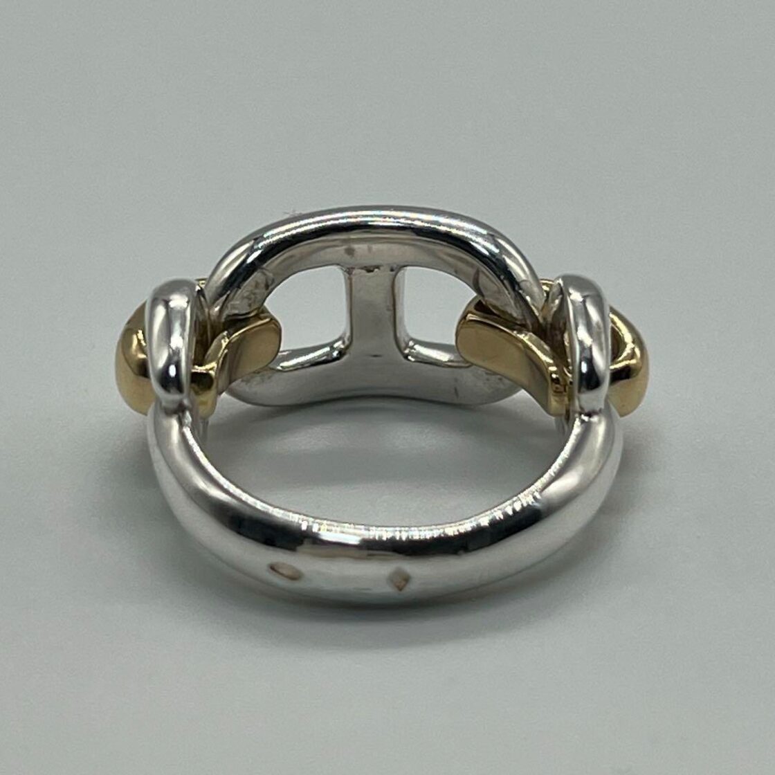 エルメス HERMES シェーヌダンクル リング 10号 SV YG コンビ | Pay ID 