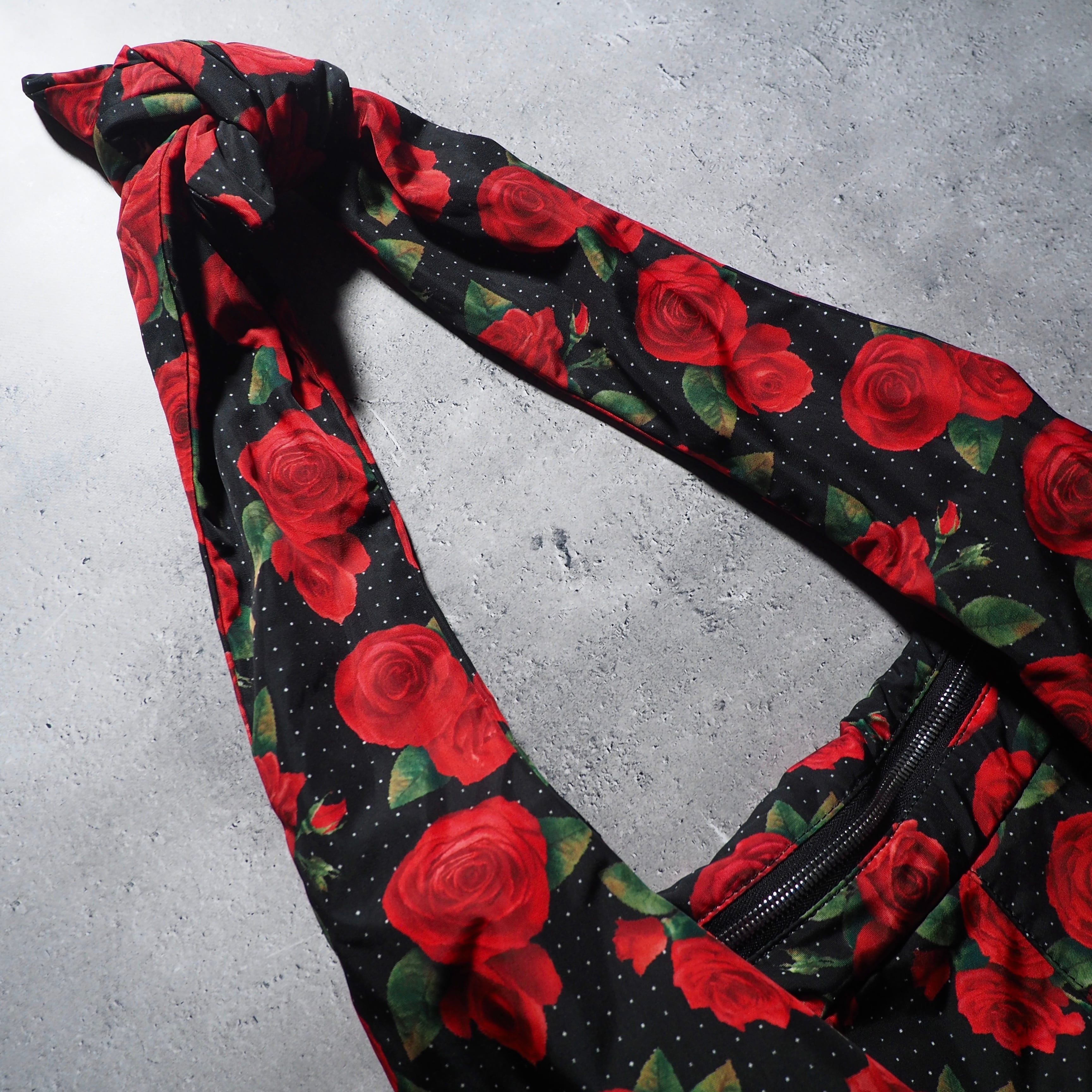 Beautiful Rose Flower × Dot pattern Design 2ways hand shoulder Bag