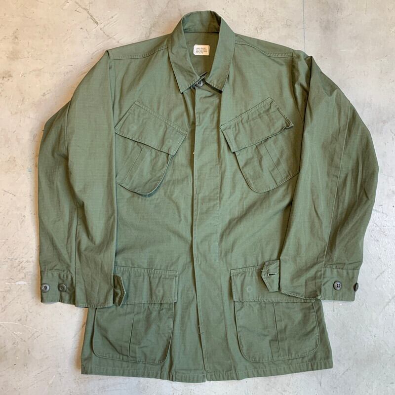 希少サイズ 60s us army ジャングルファティーグ S/S 5th 古着-