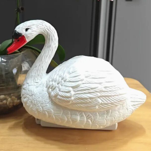 白鳥 1個 池 オーナメント 園芸用品 置物 動物 浮く 屋外装飾 水辺 白