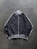 UMBRO トラックジャケット ジャージ フルジップ ネイビー系 ラインリブ