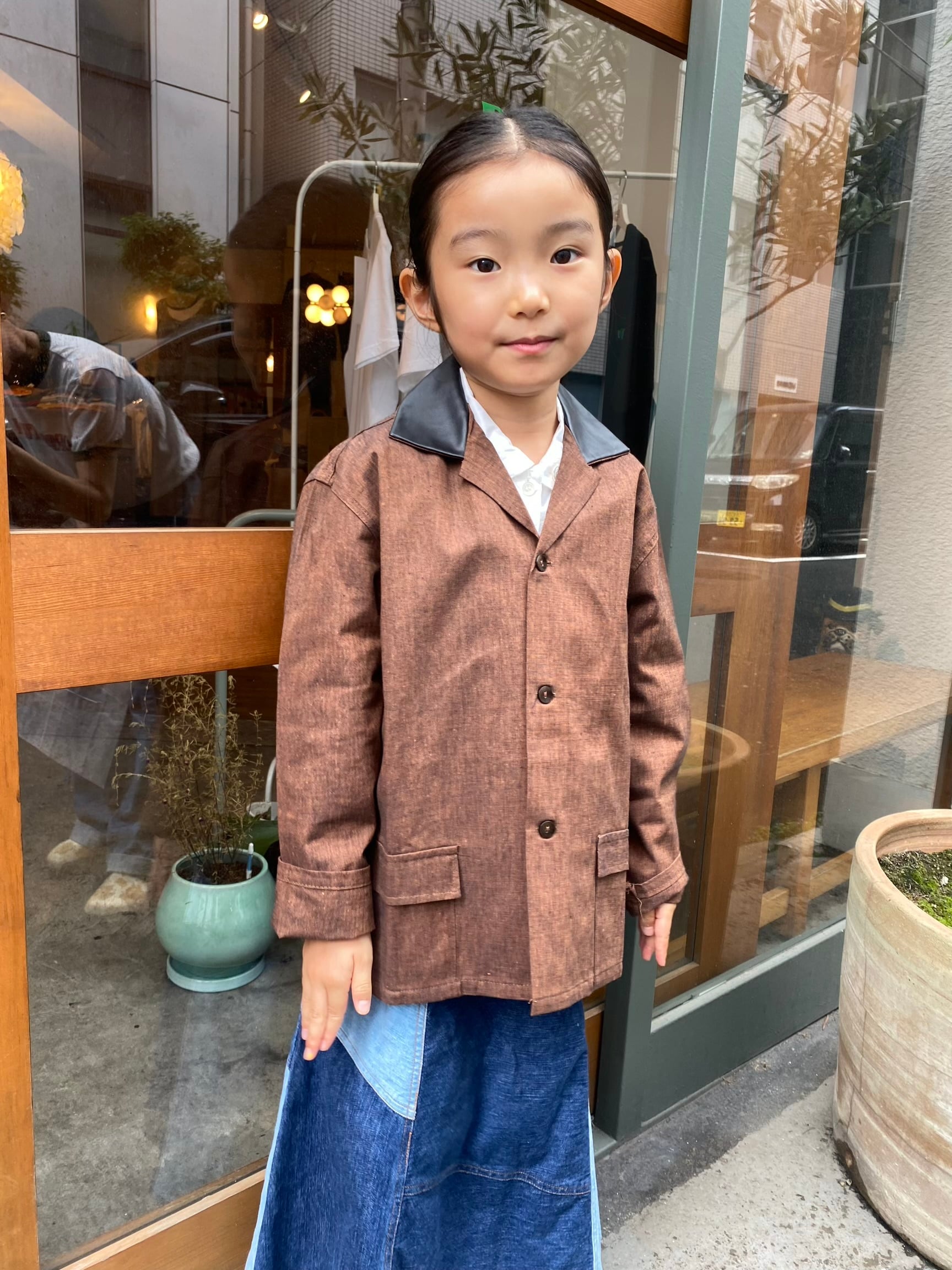 kids] DeadStock ブラウン3ボタンジャケット MADE IN FRANCE