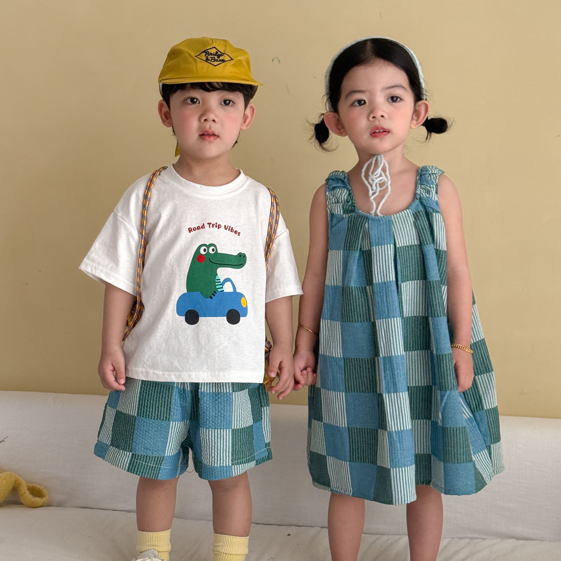 はっぱ様オーダーページです。TinyFox　双子コーデセット こどもの日記念！TinyFox公式狐々町幼稚園服限定復刻版：2025年末発送