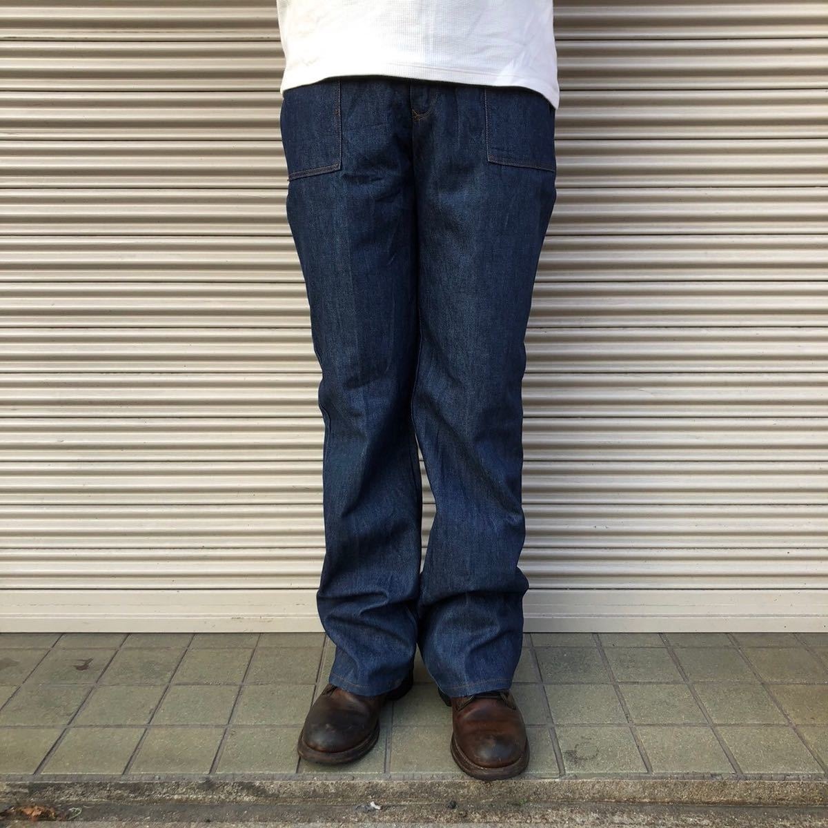 濃紺 70s sears JTF Jeans That Fit デニム ベイカー パンツ 真っ紺 
