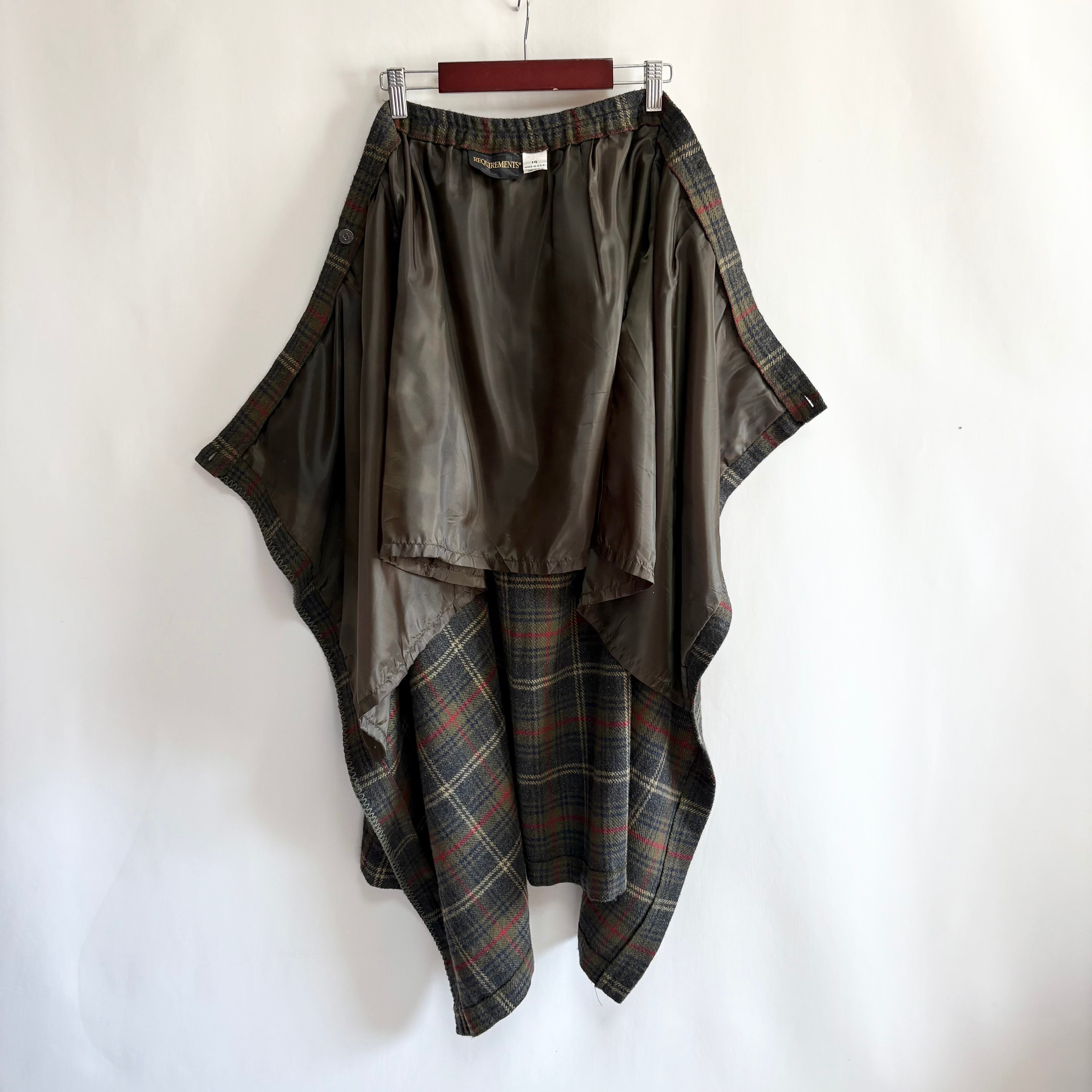 USA REQUIREMENTS check pattern skirt／アメリカ古着 チェック柄