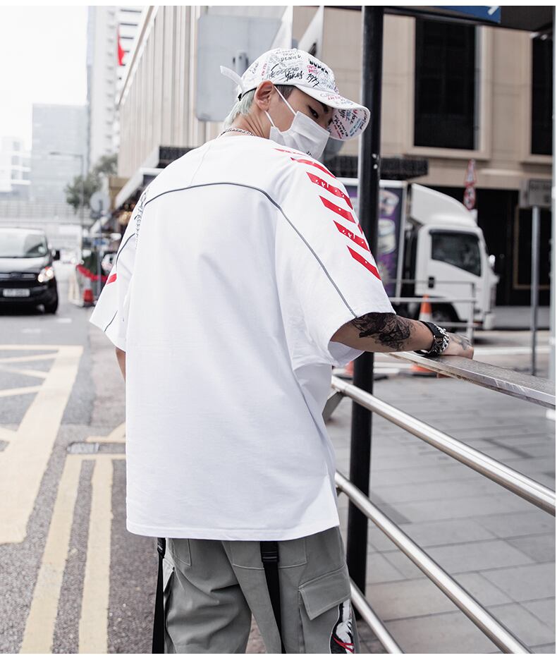 全3色 Tシャツ カットソー プリント カジュアル ストリート 