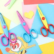 YFFSFDC ハサミ ギザギザ 6種類セット クラフトはさみ かわいい カラフル レースはさみ ペーパーアート 子供用 はさみ 山型 波型 手作り DIY道具 可愛い