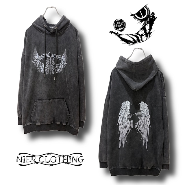 《先着28点限定︎⭐PRESENT PRICE》BONE FEATHER VINTAGE HOODIE