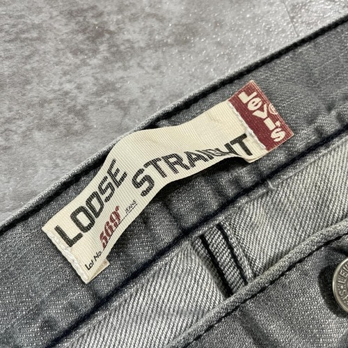 【W36 L34】 usa levi's 先染ブラック リーバイス 569 詳細写真4
