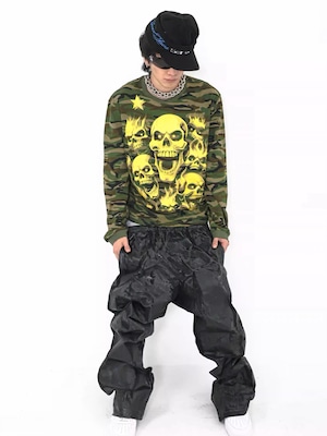 【SANSLAWS】Camo Skull Long Sleeve Tee