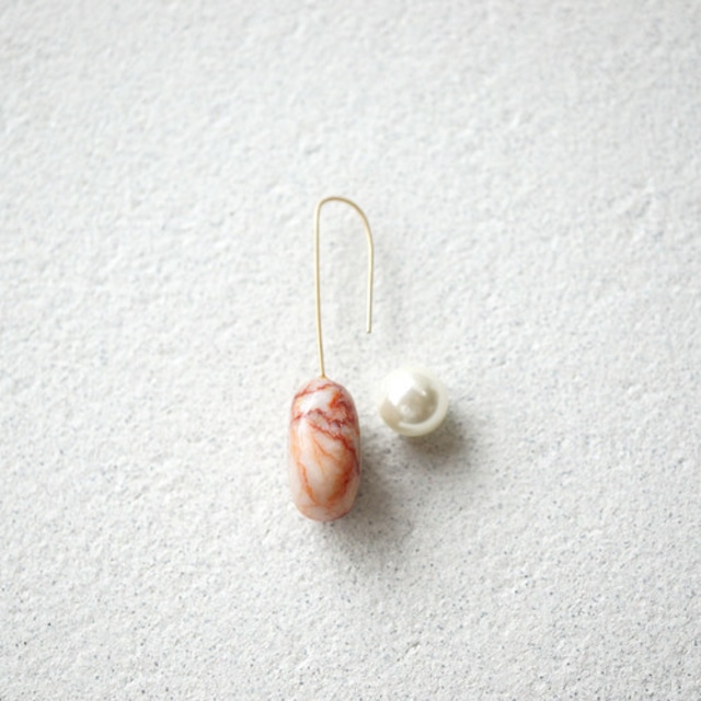 【MUUTS】Stone pierce(WHITE/RED)