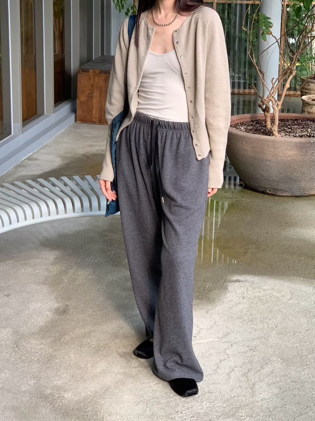 (予約) HAUS / Hidden whole garment cardigan 3color