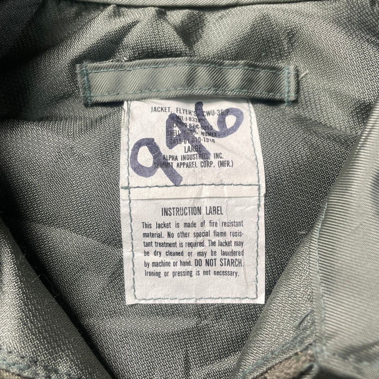 87年納品 80年代 USAF 米軍実品 CWU-36/P ミリタリー フライト 