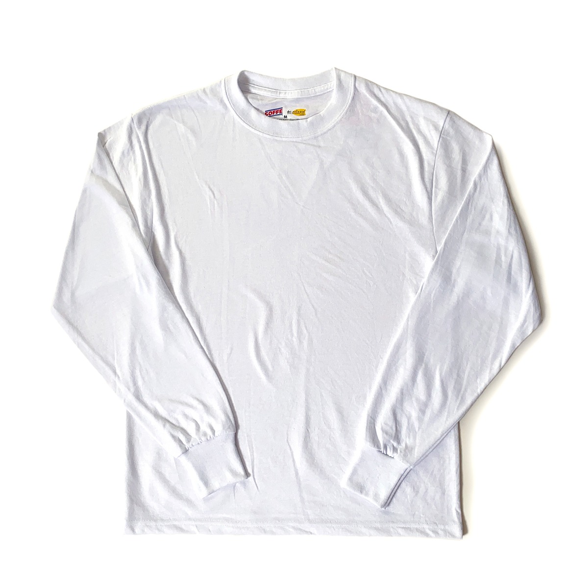 Soffe社製 drirelease® ミリタリー ロングスリーブ Tシャツ 【ホワイト 