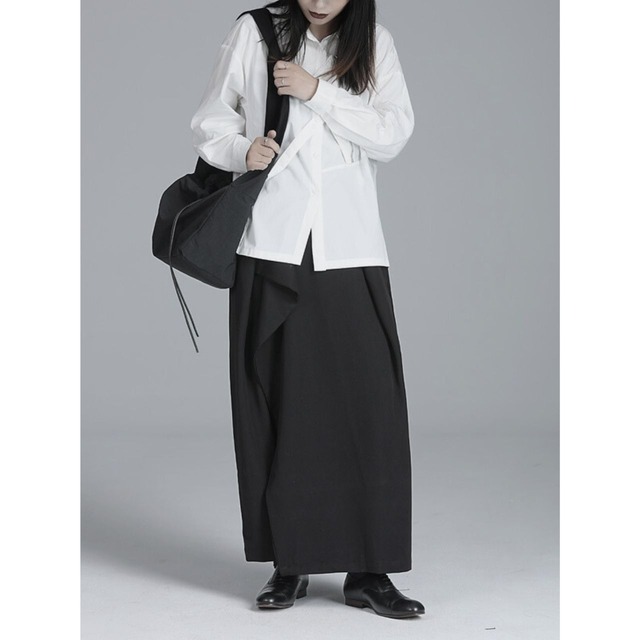 Wide leg straight pants C0456