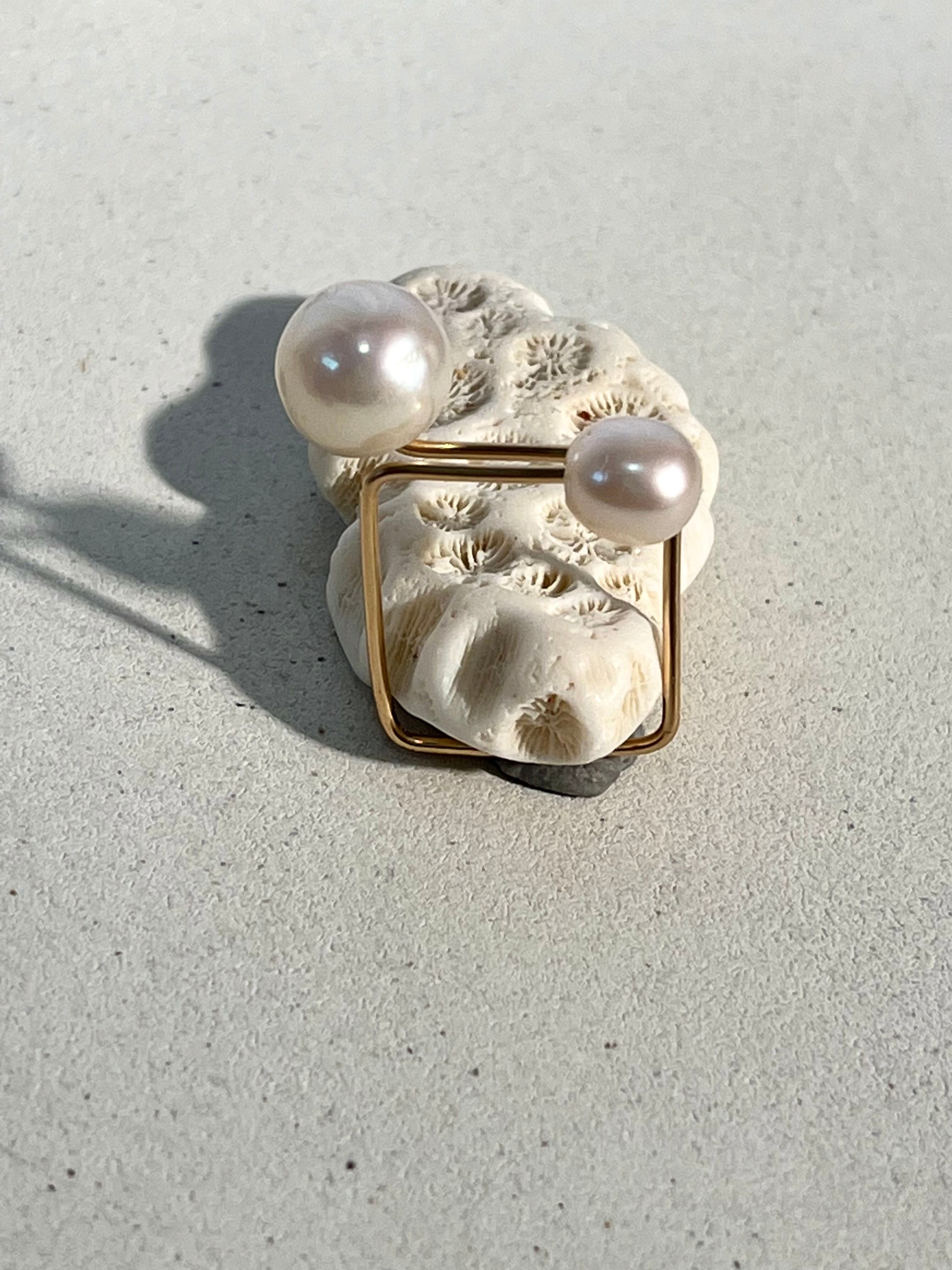 淡水パール オープンリング ホワイト