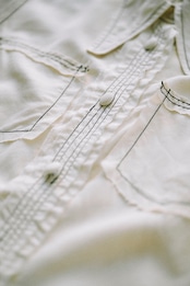 Stitch and patch silk blouse