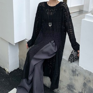 オープンワークニットドレス　R0452