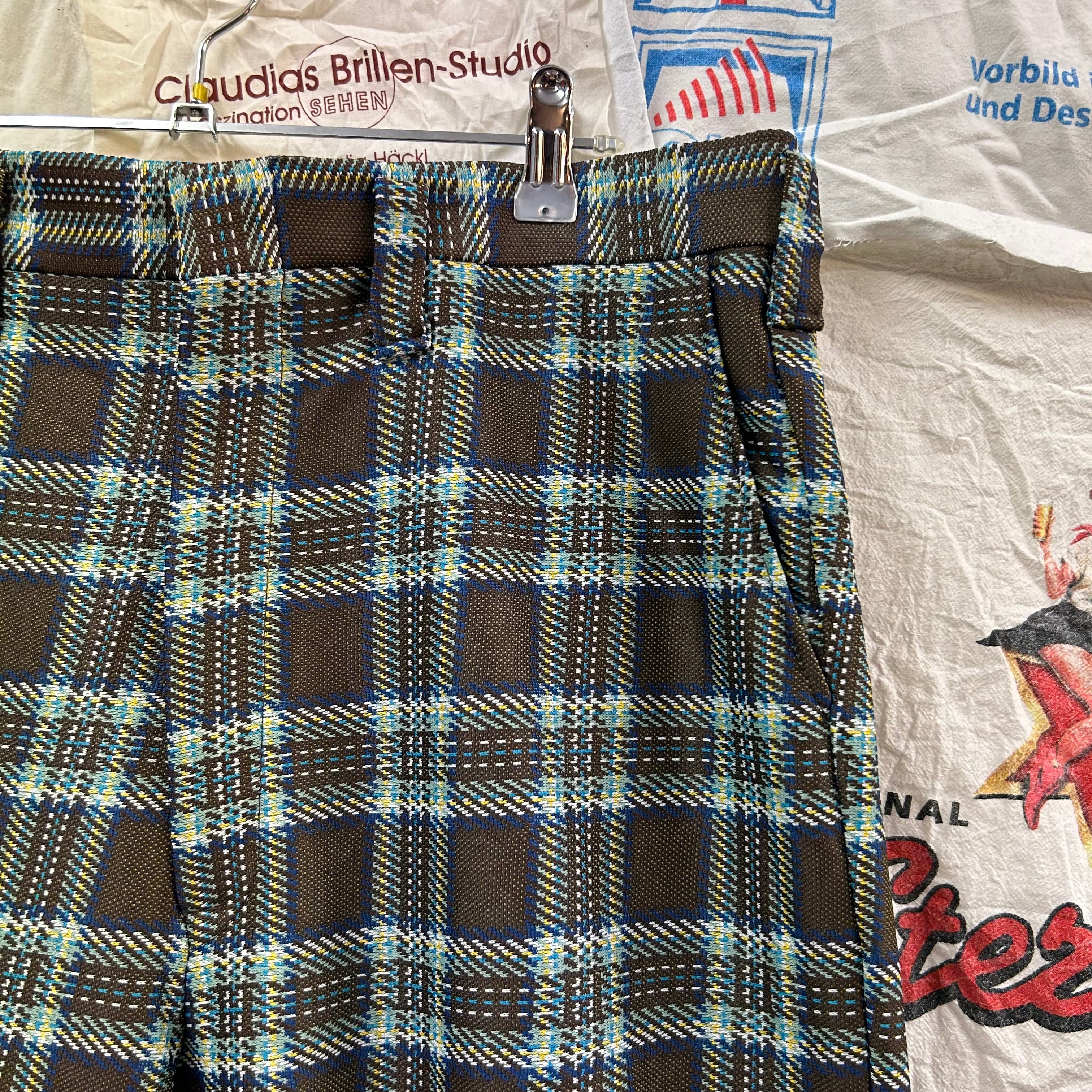 70s SCOVILL ZIP Dickies チェック柄スラックスパンツ | 古着屋PENNY