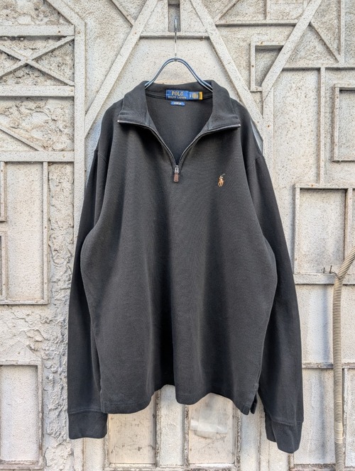 "RALPH LAUREN" half zip knit