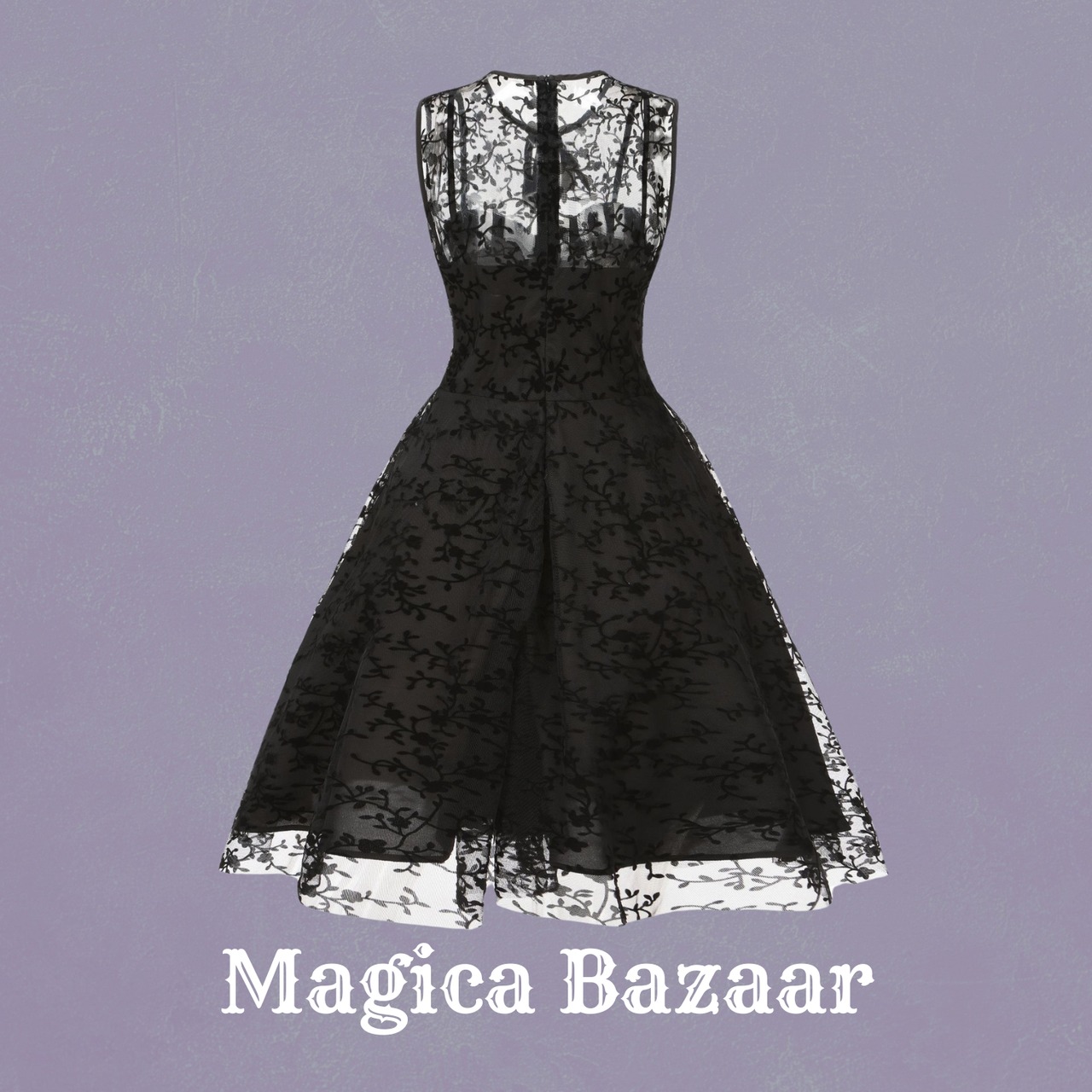 ナイトガーデン　レースノースリーブドレス　M24406