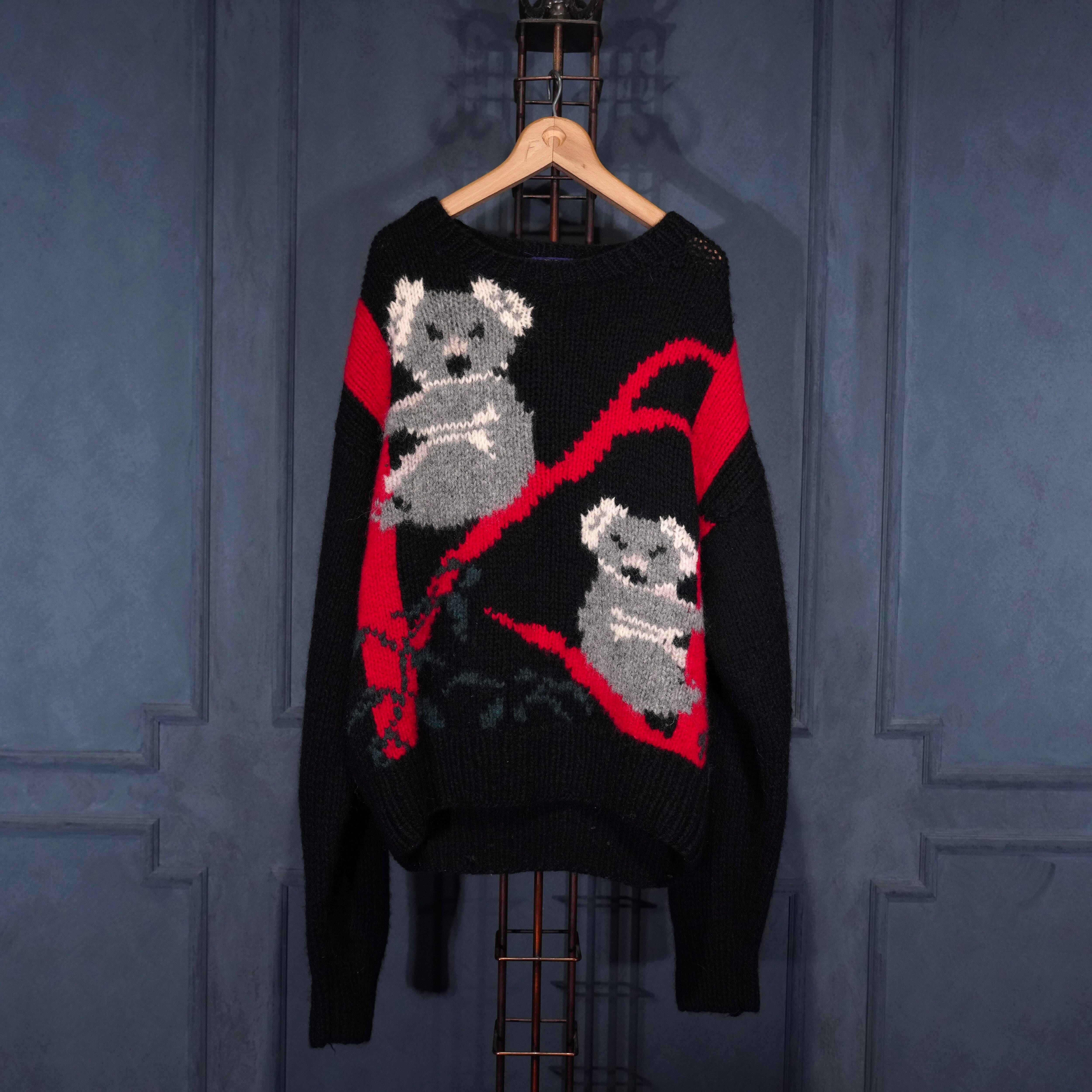 USA VINTAGE THE Woolrich WOMAN KOALA DESIGN WOOL KNIT/アメリカ古着