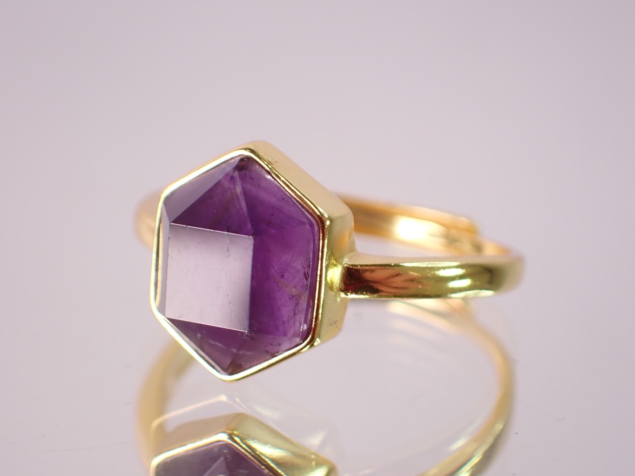 【サイズフリー】Sv925　アメジストリング　[D1-79]