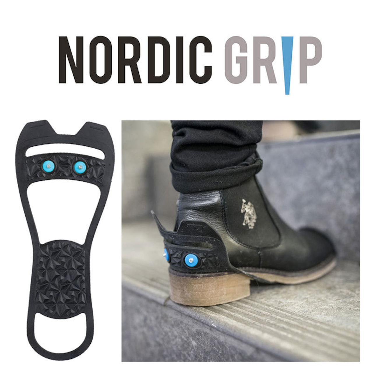 NORDIC GRIP(ノルディックグリップ) FLEXI 靴底用 滑り止め 凍結 路面 雪対策 積雪 雪道 スパイク アイスグリッパー スノーグラバー 転倒防止 滑らない ND-10
