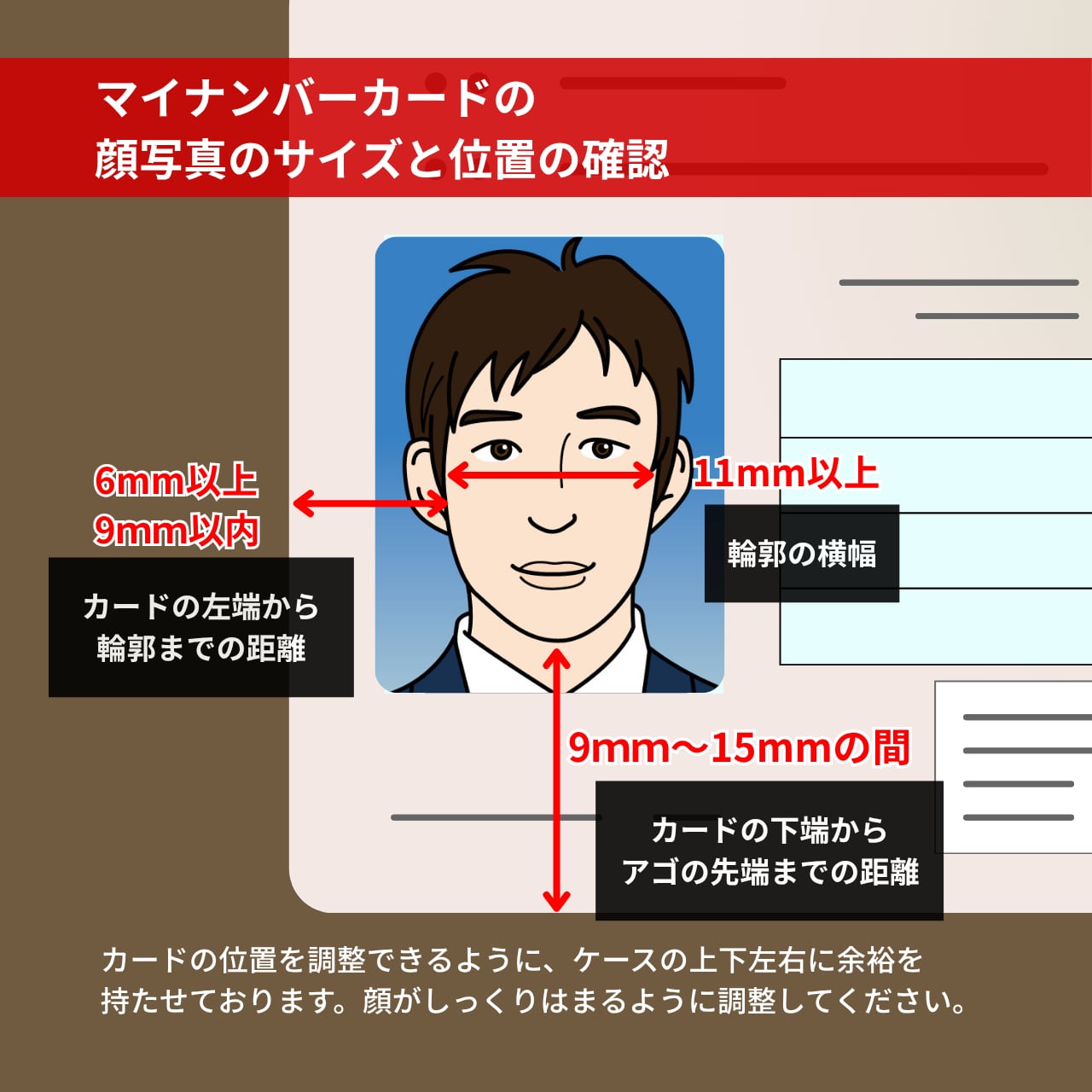 【送料無料】秒で別人。顔ハメ本革ケース(マイナンバーカード専用)