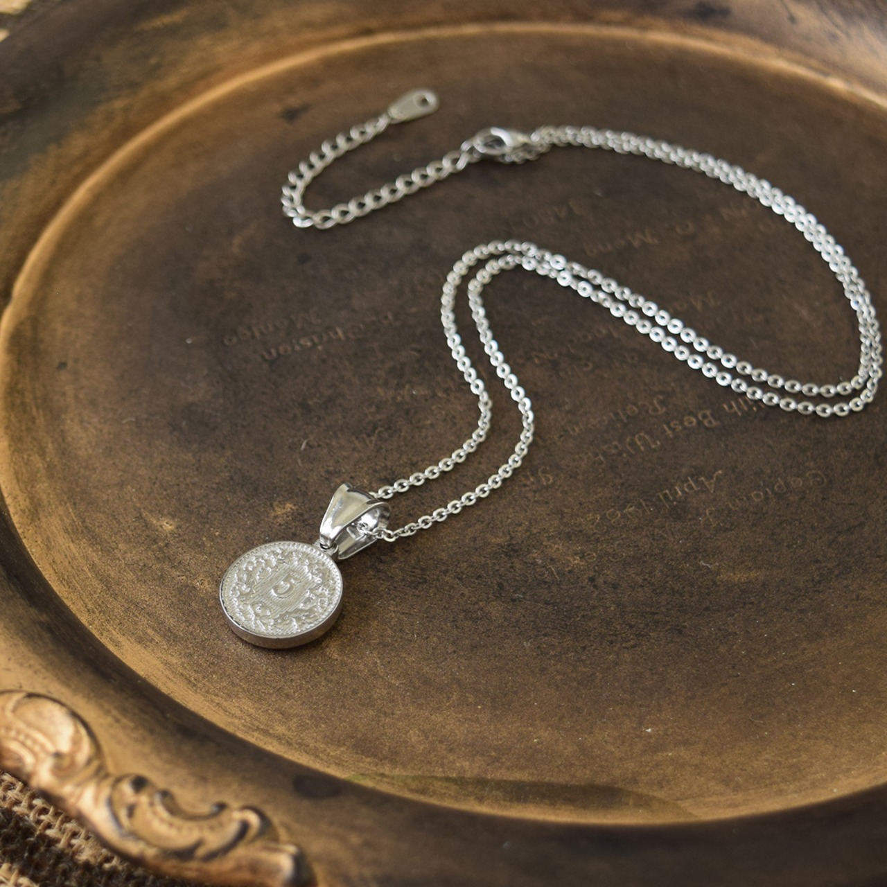 スイス5ラッペンコインネックレスシルバー