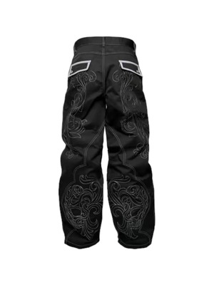 【PCCVISION】3MAN0N Baroque Skull Stitch Straight Pants