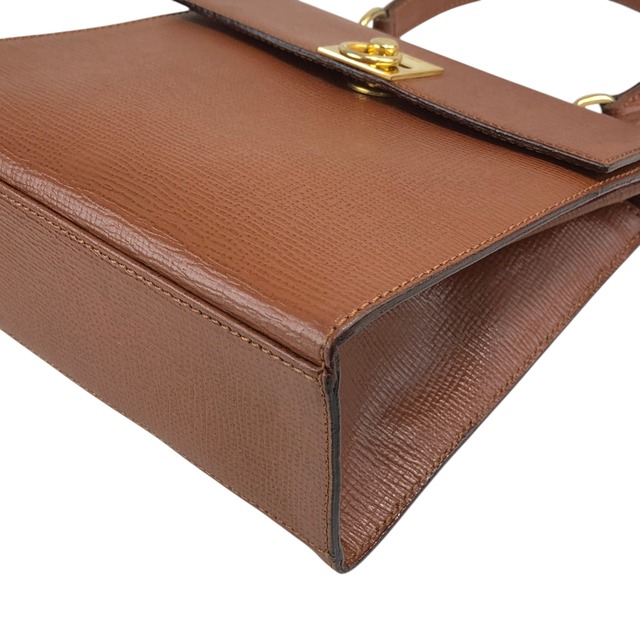 CELINE セリーヌ ショルダーバッグ ブラウン ガンチーニ レザー 2way ミニバッグ vintage ヴィンテージ オールド er5nhw