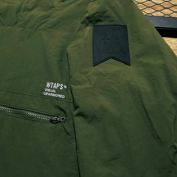【90s】KIKI ナイロン ジャケット ホワイト Mサイズ 刺繍 ドローコード