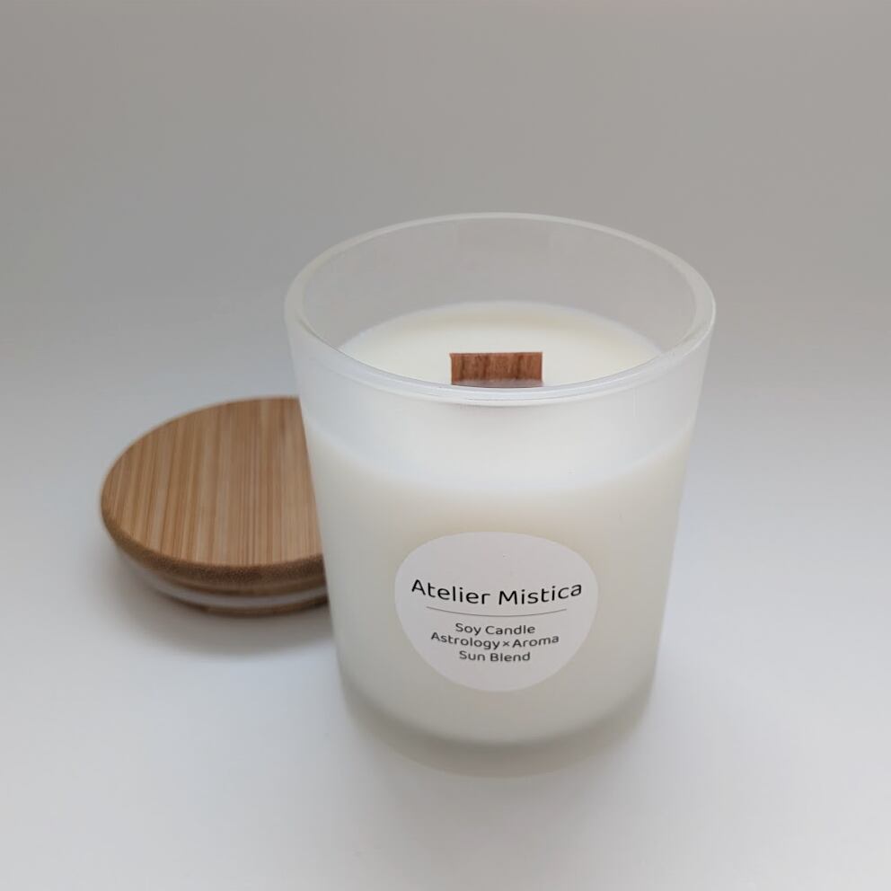 【星の香り/月】Atelier Mistica Soy Candle Astrology × Aroma (Moon Blend）内省のための灯り/ギフトにもおすすめ/手作りソイキャンドル