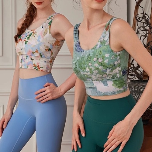 フローラル クロップド丈 スポーツブラ *4col* Y0287 画像