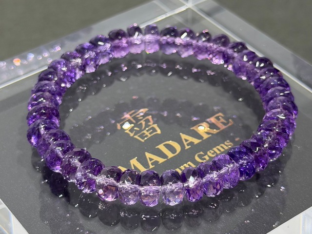 No.2316-3 カットアメジストブレスレット