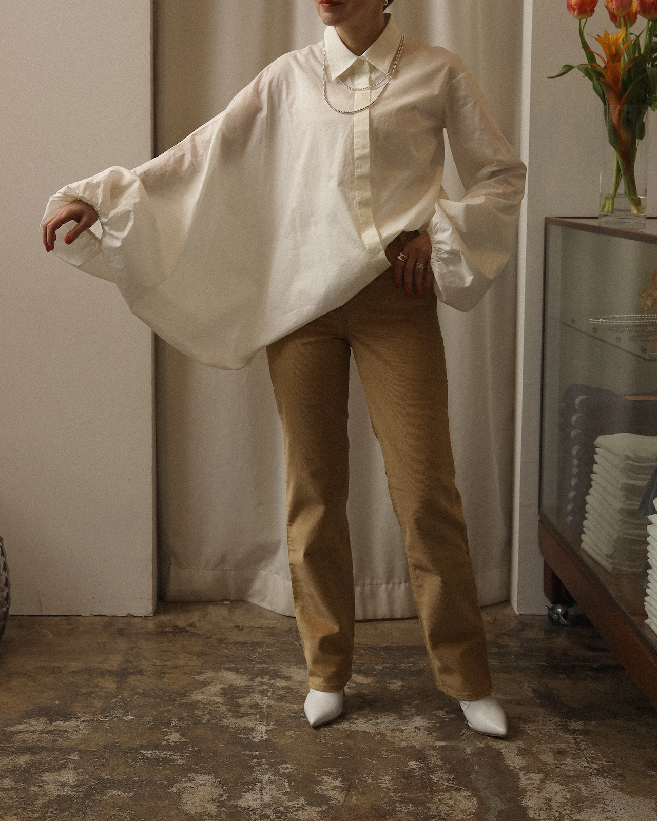 1980-90's Lanvin / Asymmetry Shirt