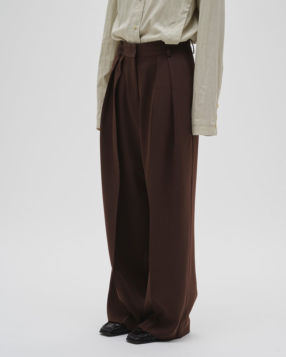 TODAYFUL Tuck Wide Trousers タックワイドトラウザー Choco | planet3rd