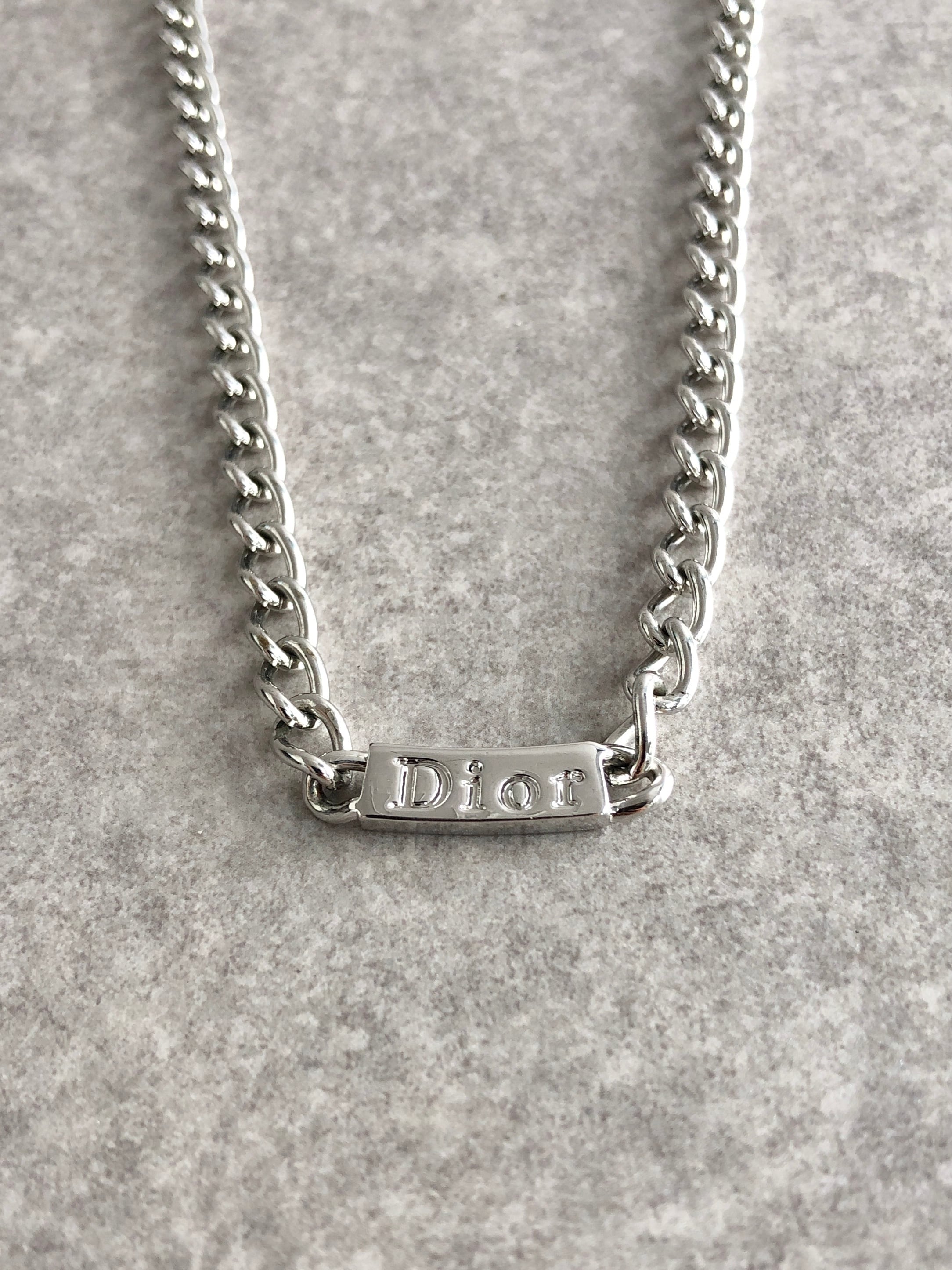 Christian Dior クリスチャン ディオール ネックレス シルバー ロゴ