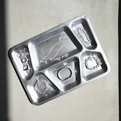 INTÉRIM / TAXCO SILVER SQUARE CHAIN PAIR NECKLACE