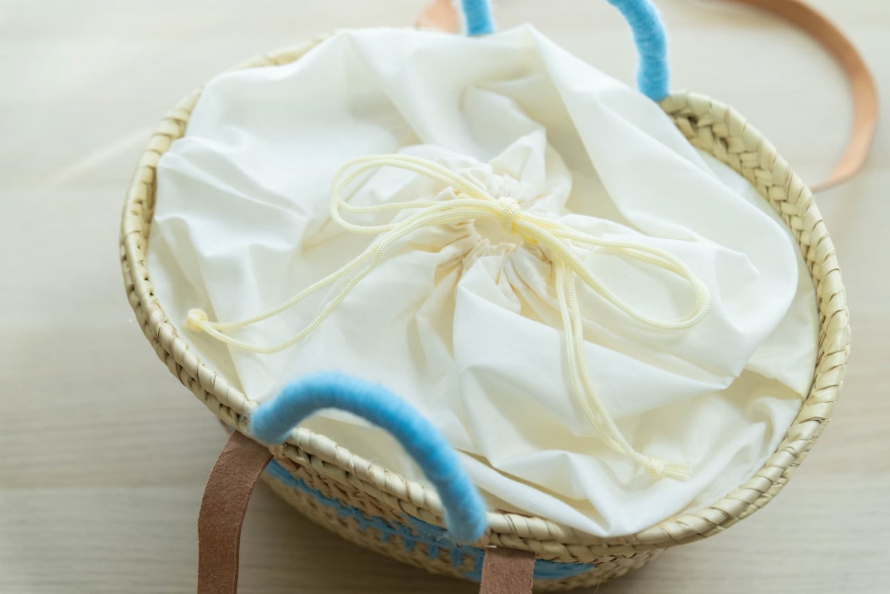 フィッシュボーン刺繍 2WAYかごバッグ | 中村江里子セレクション