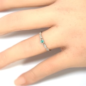 パライバトルマリン リング 0.05ct pt900 D0.04ct