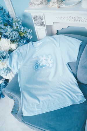 Nora cat logo tee / blue
