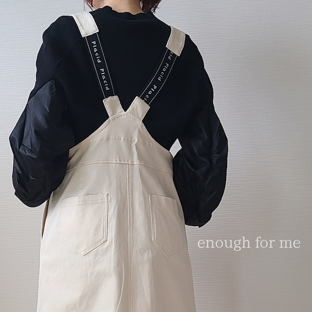 【enough for me】バックロゴジャンパースカート(24224)