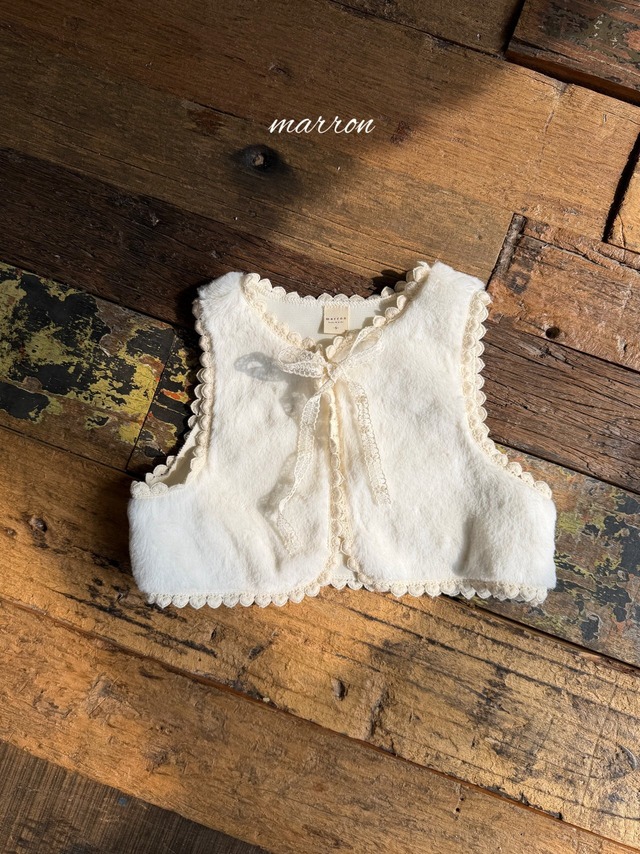 marron［取寄］lace fur vest 26autumn